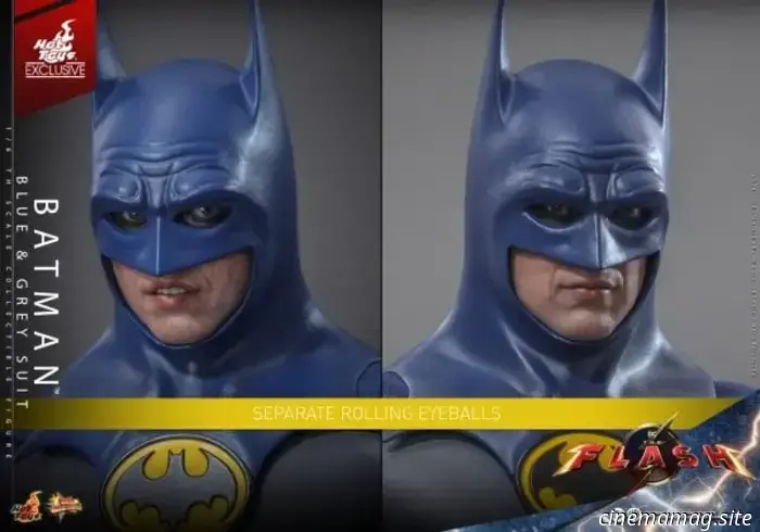 Michael Keaton's Batman will wear the Blue & Grey Batsuit from The Flash in a new Hot Toys figure.