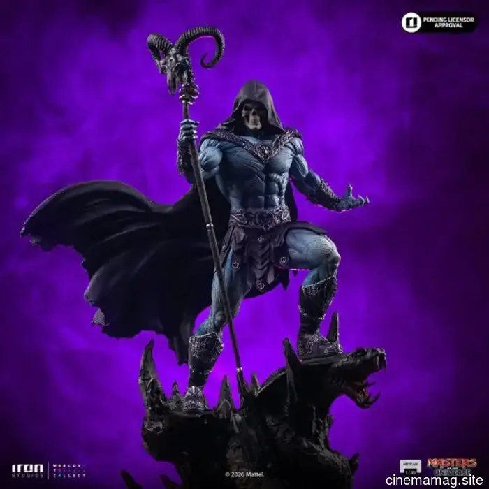 Statua da collezione di Skeletor dei Masters of the Universe svelata da Iron Studios
