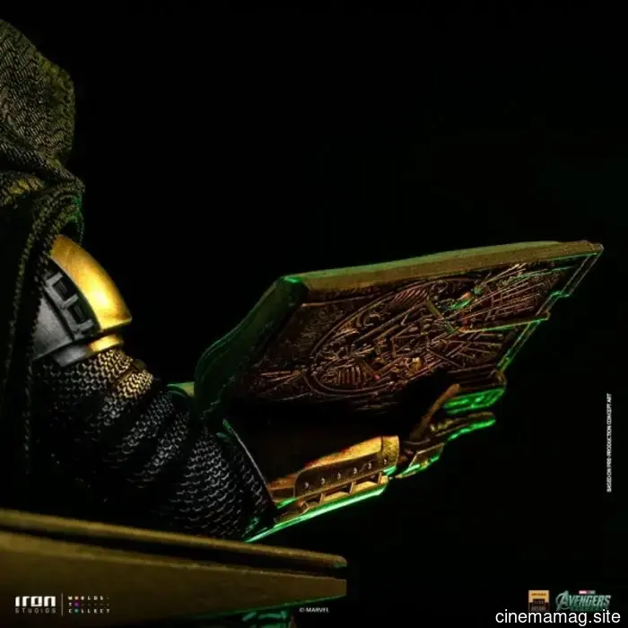 Vengadores: Doomsday Doctor Doom en la Estatua de Escala de Arte en el Trono presentada por Iron Studios