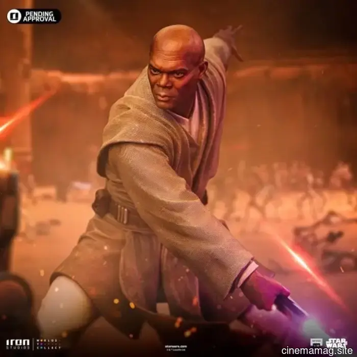 Star Wars: Episodio II – El ataque de los clones Estatua de escala de arte de Mace Windu revelada por Iron Studios