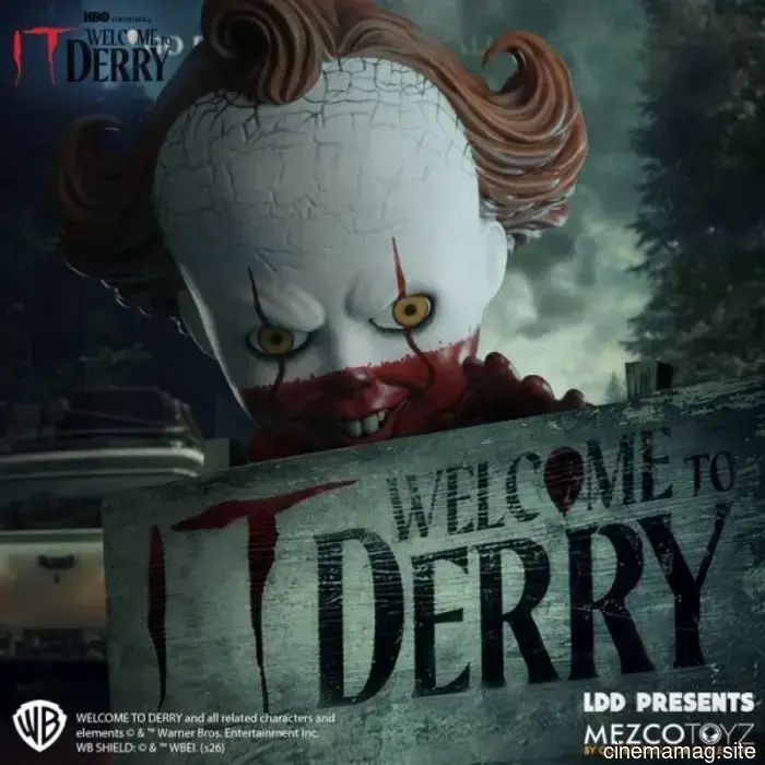 Pennywise becomes part of the Living Dead Dolls collection with Mezco Toyz’s IT: Welcome to Derry figure.