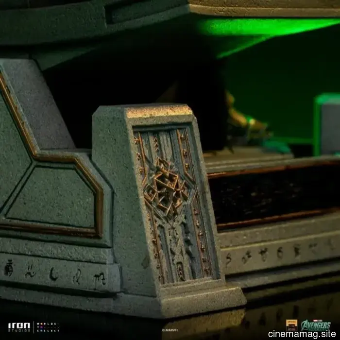 Vengadores: Doomsday Doctor Doom en la Estatua de Escala de Arte en el Trono presentada por Iron Studios