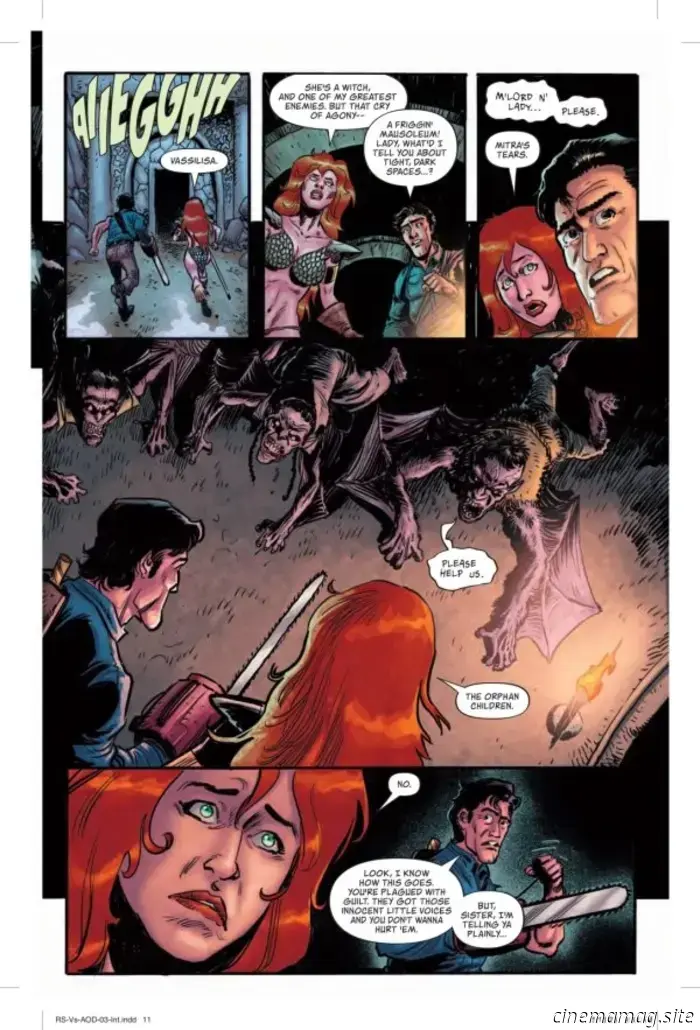 Take a first look at Red Sonja vs. The Army of Darkness #3 with an early sneak peek preview.