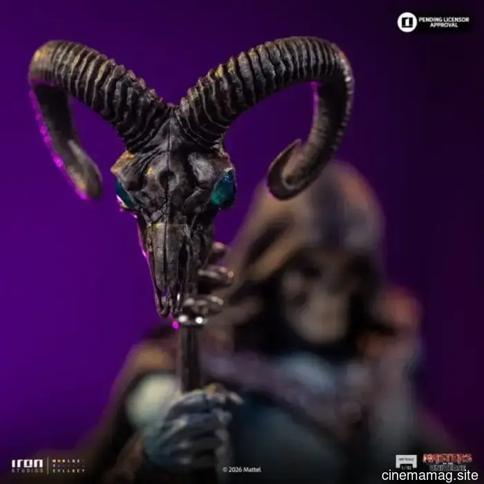 Statua da collezione di Skeletor dei Masters of the Universe svelata da Iron Studios