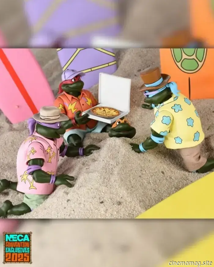 Teenage Mutant Ninja Turtles Bodacious Beach Bros. SDCC esclusivo 4-pack svelato da NECA