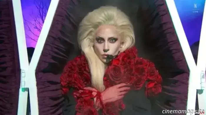 Lady Gaga dazzles at TUDUM with a dark-themed performance and a preview of Wednesday season 2.