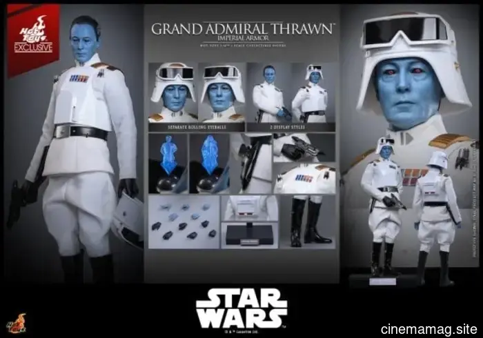 Grand Admiral Thrawn wears Imperial Armor in Hot Toys' newest sixth scale figure from Star Wars.