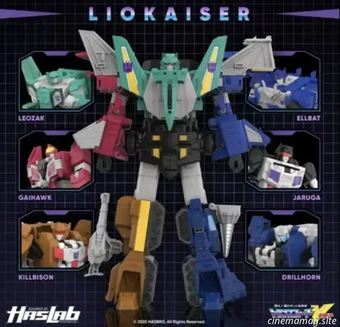 Hasbro выпускает грудную силу с трансформерами: Victory's Liokaiser Combiner HasLab фигуркой