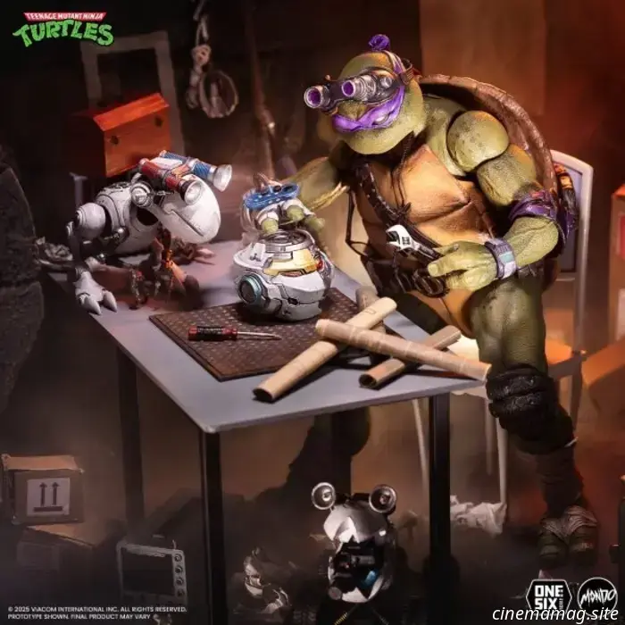 Donatello inaugura la nuova linea di action figure in scala 1/6 delle Tartarughe Ninja di Mondo.