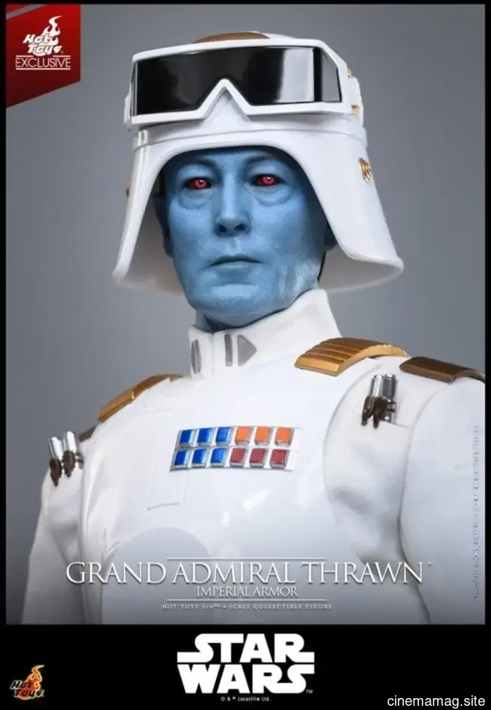 Grand Admiral Thrawn wears Imperial Armor in Hot Toys' newest sixth scale figure from Star Wars.