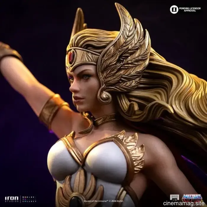 She-Ra is presented with Iron Studios' newest collectible statue from the Masters of the Universe series.