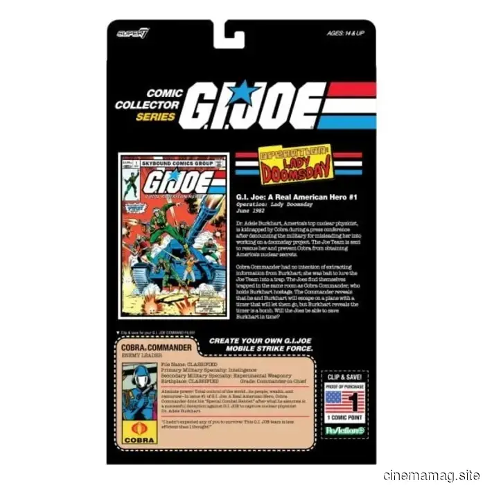 Super7 has revealed the G.I. Joe: A Real American Hero ReAction+ Cobra Commander & Comic Book Box Set.
