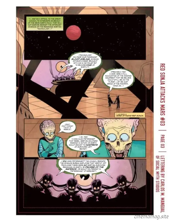 Dai un primo sguardo a Red Sonja Attacks Mars #3 con anteprima sneak peek