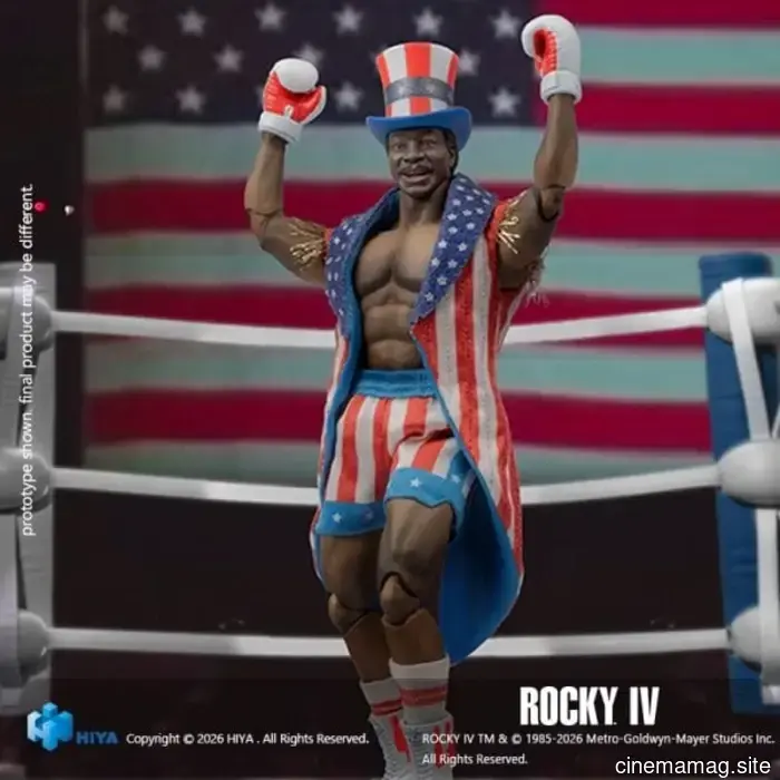 Apollo Creed regresa al ring con la figura de acción Exquisite Super Series de Rocky IV de Hiya Toys.