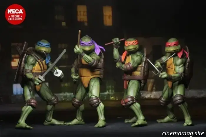 NECA reveals a 5-pack of action figures celebrating the 35th anniversary of the Teenage Mutant Ninja Turtles movie.