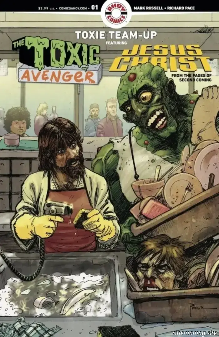 Тэги Toxic Avenger с Иисусом Христом в предварительном просмотре Toxie Team-Up #1