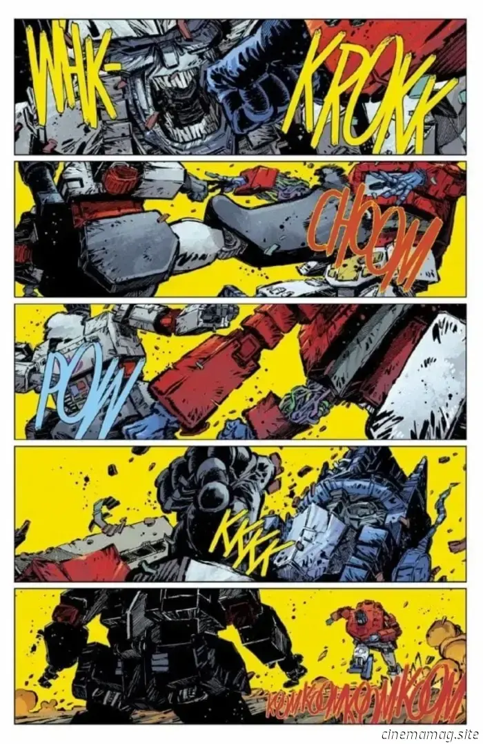 Оптимус Прайм и Мегатрон ведут ожесточённую схватку в превью Transformers №24