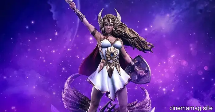 She-Ra is presented with Iron Studios' newest collectible statue from the Masters of the Universe series.