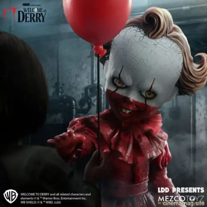 Pennywise is now part of the Living Dead Dolls collection with Mezco Toyz's IT: Welcome to Derry figure.