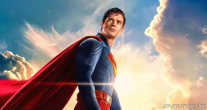 The new DC Universe starts off with a retro-style Superman poster.