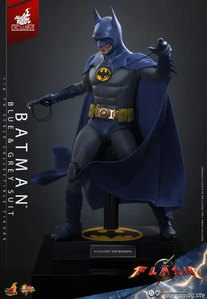 Michael Keaton's Batman will wear the Blue & Grey Batsuit from The Flash in a new Hot Toys figure.