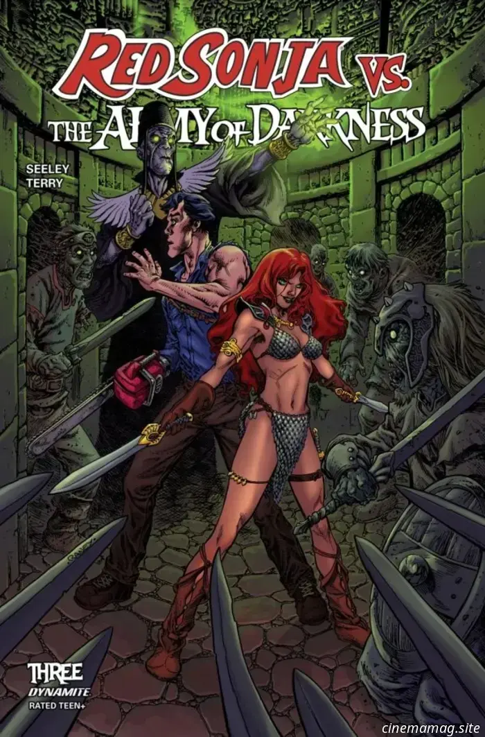 Take a first look at Red Sonja vs. The Army of Darkness #3 with an early sneak peek preview.