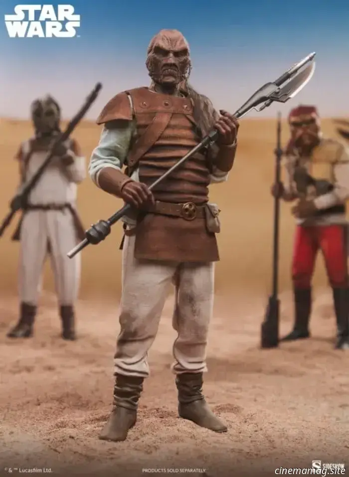 Protect your skiff with the sixth scale figure of Pagetti Rook from Sideshow's Star Wars: Scum & Villainy collection.