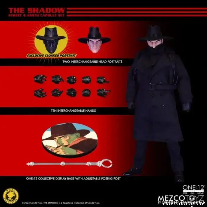 The Shadow becomes part of Mezco Toyz's One:12 Collective series with a sixth scale figure.