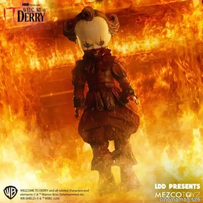 Pennywise becomes part of the Living Dead Dolls collection with Mezco Toyz’s IT: Welcome to Derry figure.