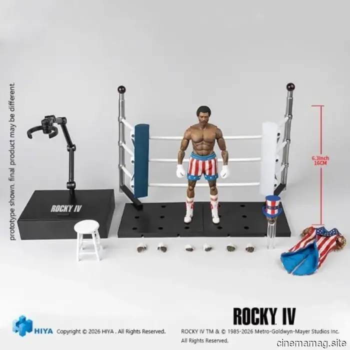 Apollo Creed regresa al ring con la figura de acción Exquisite Super Series de Rocky IV de Hiya Toys.