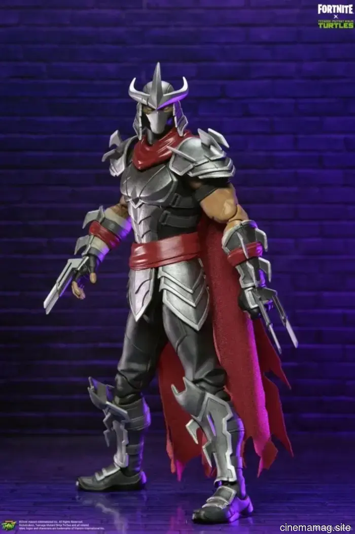 NECA introduces the Shredder action figure from the Fortnite x Teenage Mutant Ninja Turtles collaboration.