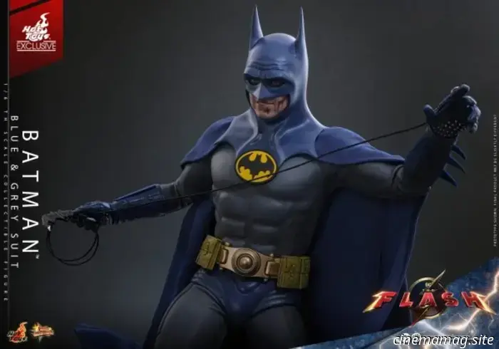 Michael Keaton's Batman will wear the Blue & Grey Batsuit from The Flash in a new Hot Toys figure.