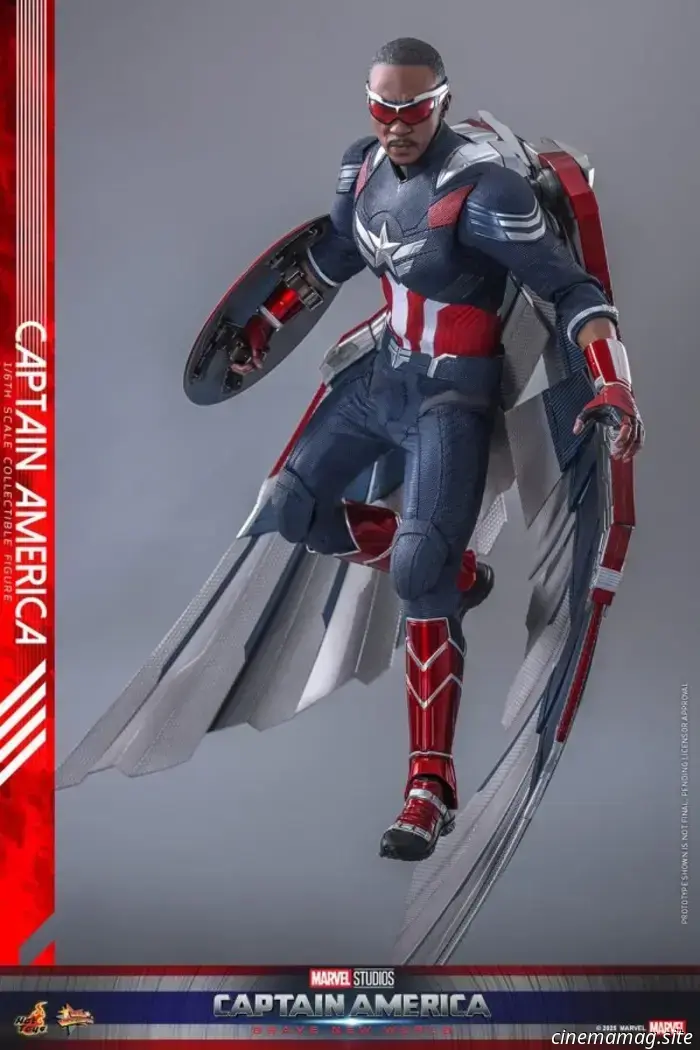 Hot Toys svela Captain America: Brave New World Sam Wilson Cap figura in sesta scala