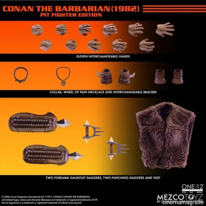 Mezco Toyz svela Conan il Barbaro (Edizione Pit Fighter) figura d'azione One:12 Collective