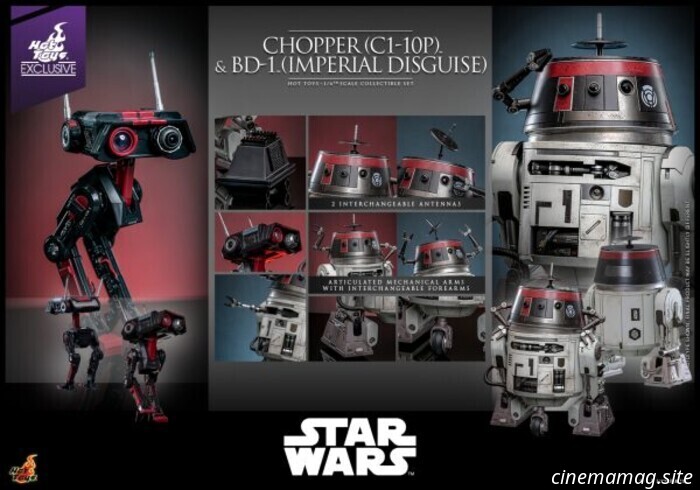 Hot Toys has unveiled sixth scale figures of Star Wars' Chopper (C1-10P) and BD-1 (Imperial Disguise).
