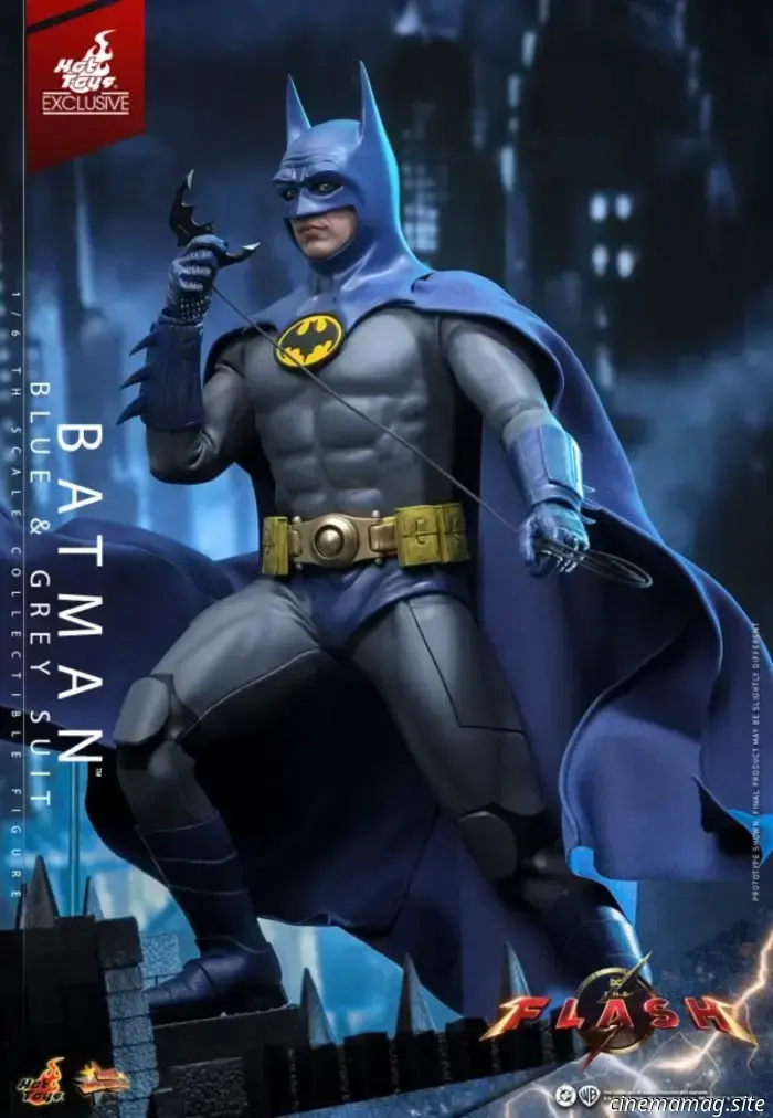 Michael Keaton's Batman will wear the Blue & Grey Batsuit from The Flash in a new Hot Toys figure.