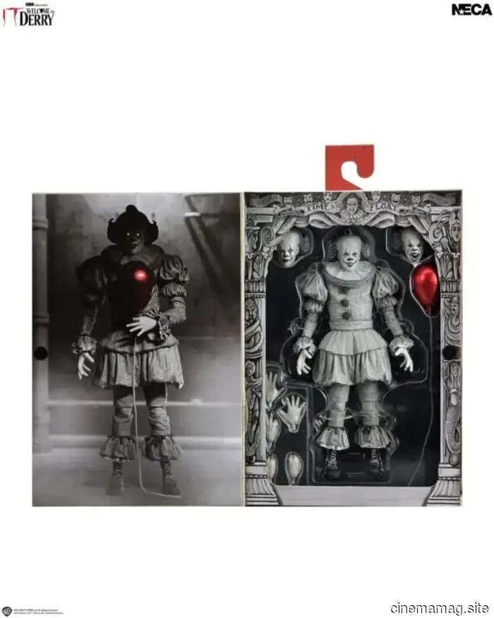IT: Presenting the Derry Ultimate Black & White Pennywise action figure released by NECA.