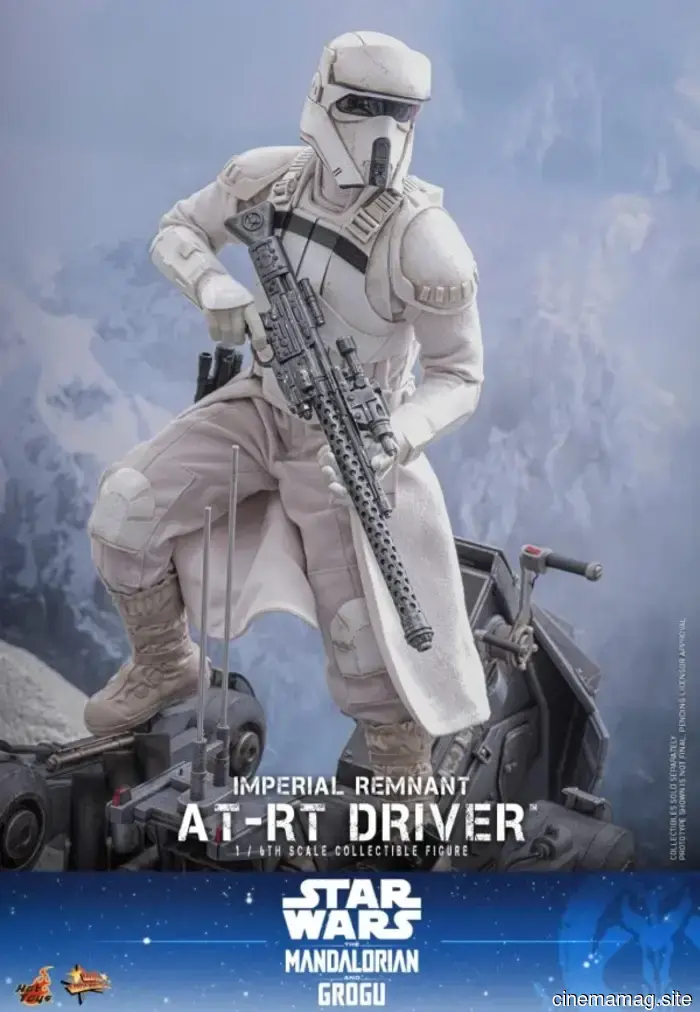 Hot Toys has revealed a sixth scale vehicle and figure set featuring the Imperial Remnant AT-RT and Driver from Star Wars: The Mandalorian, along with Grogu.