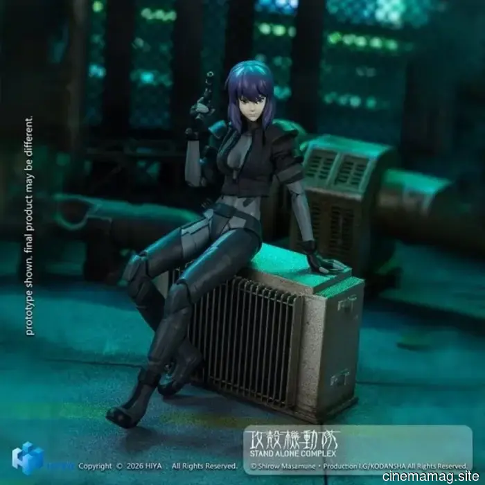 Hiya Toys presenta la figura de acción Motoko Kusanagi Ghost in the Shell: Stand Alone Complex de la Exquisite Super Series.