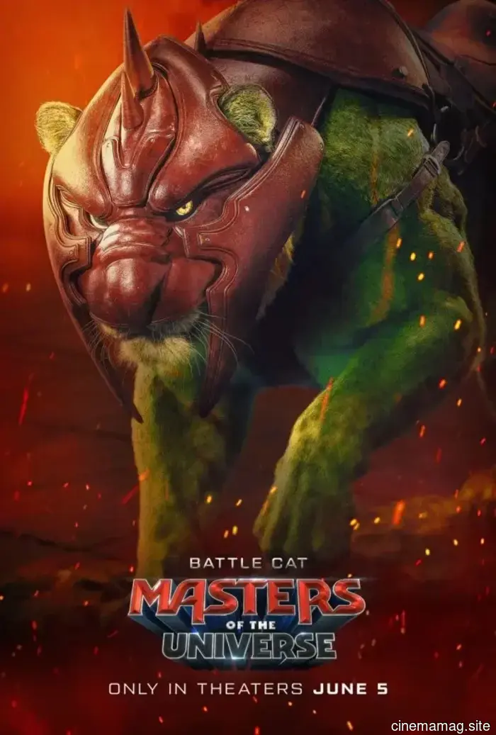Character posters for Masters of the Universe highlight the movie's heroes and villains.