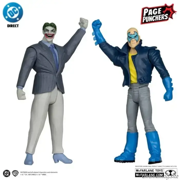 McFarlane Toys представляет серию Page Punchers с Суперменом, Джокером и Бэтменом: «Темный рыцарь возвращается».