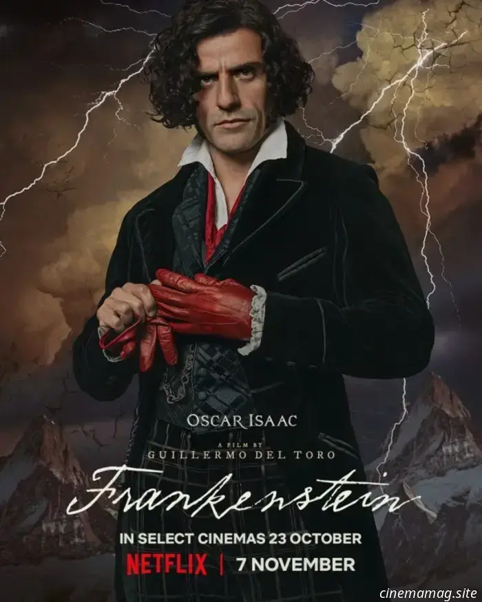 El Frankenstein de Guillermo del Toro recibe una serie de pósters de personajes.