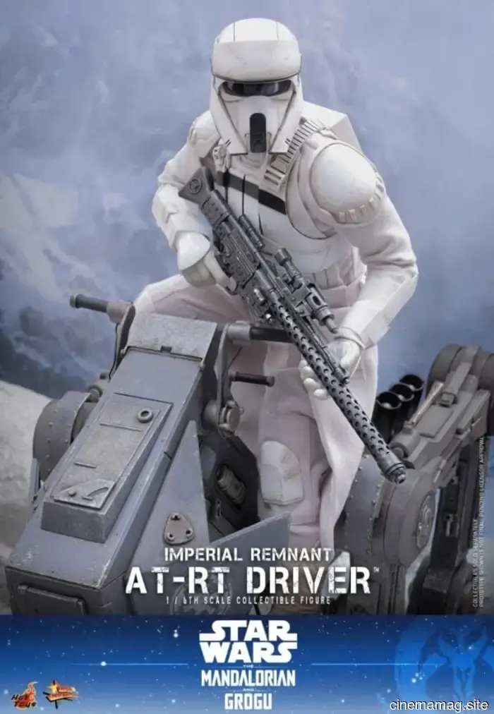 Hot Toys has revealed a sixth scale vehicle and figure set featuring the Imperial Remnant AT-RT and Driver from Star Wars: The Mandalorian, along with Grogu.