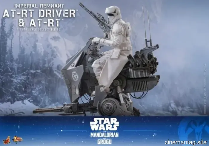 Hot Toys has revealed a sixth scale vehicle and figure set featuring the Imperial Remnant AT-RT and Driver from Star Wars: The Mandalorian, along with Grogu.