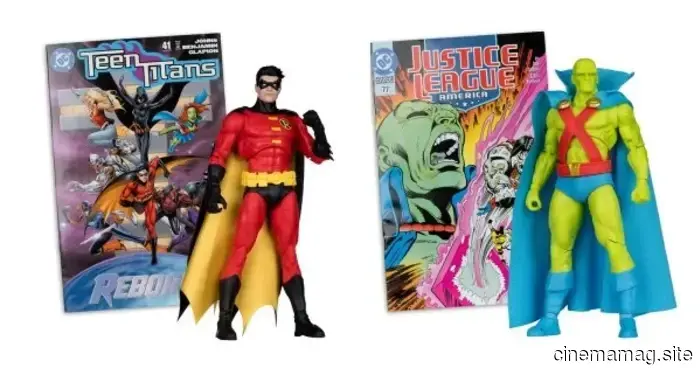 McFarlane Toys unveils new DC Page Punchers featuring Robin, Martian Manhunter, Bloodwynd, and Miss Martian.
