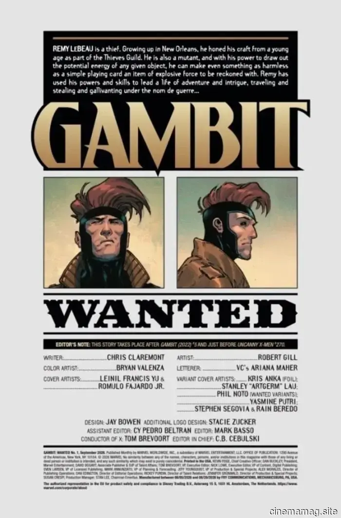 Anteprima Fumetto – Gambit: Wanted #1