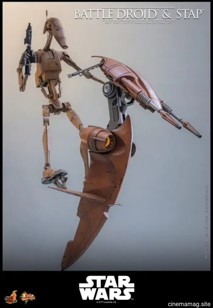 Hot Toys has unveiled the Battle Droid and STAP sixth scale set from Star Wars: Episode I – The Phantom Menace.