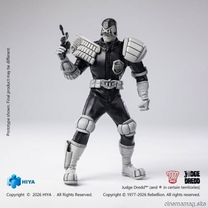 Hiya Toys reveals the Judge Dredd (Black & White) Exquisite Super Series action figure.