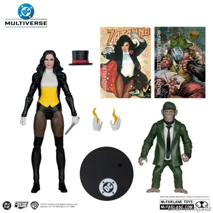 McFarlane Toys has revealed new DC Multiverse figures featuring Zatanna, Detective Chimp, Professor Pyg, Elongated Man, Cosmic Boy, and Blackhawk.