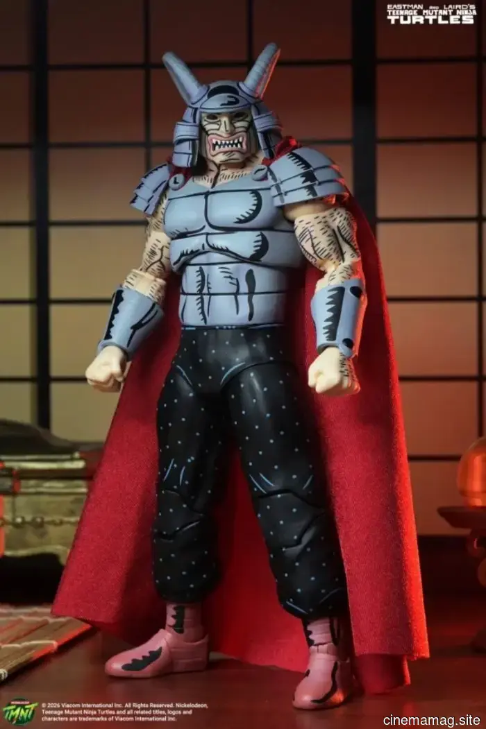 Savanti Romero puts on his Warlord costume for NECA's latest Teenage Mutant Ninja Turtles release.